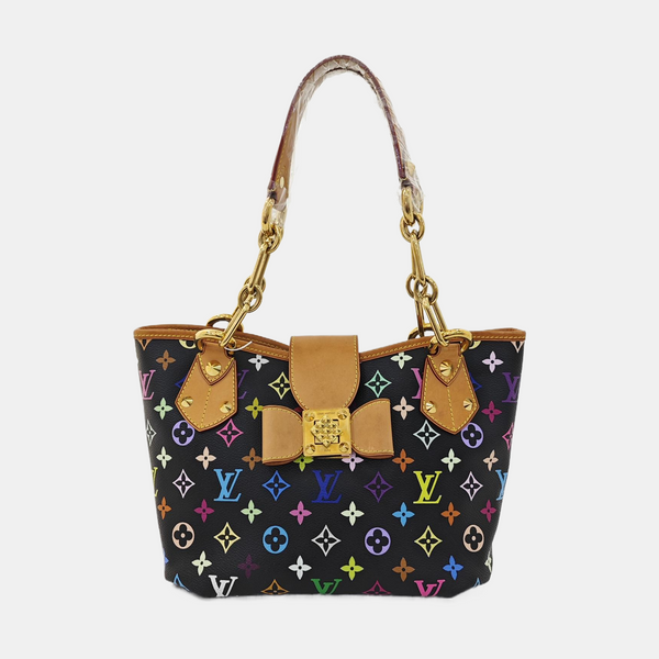 Authenticated pre-owned  LV × TM Annie Medium Monogram Coated Canvas Black - Shoulder Bag at Looply