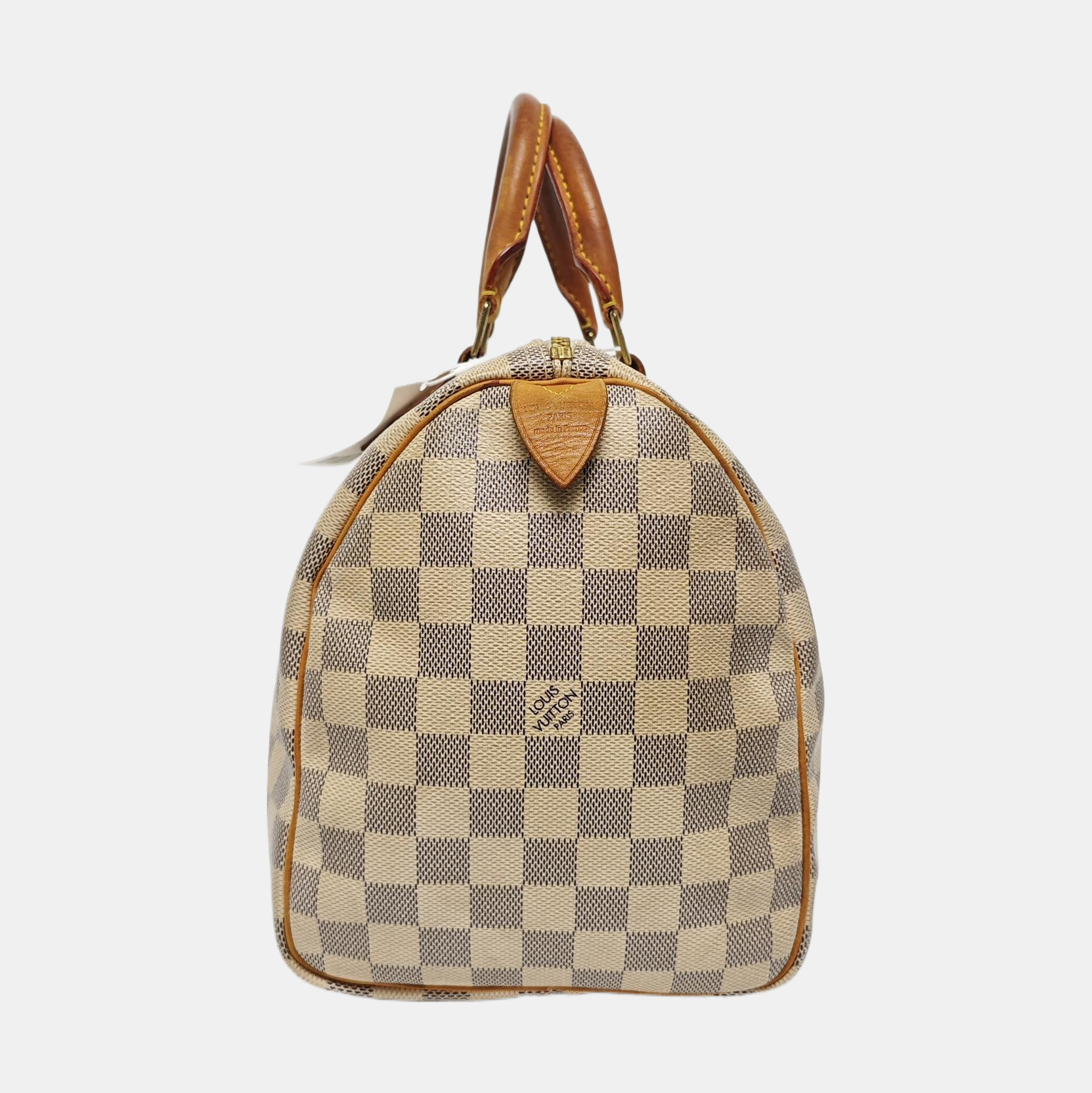 Authenticated pre-owned  Speedy 30 Damier Azur Coated Canvas White - Top Handle Bag at Looply