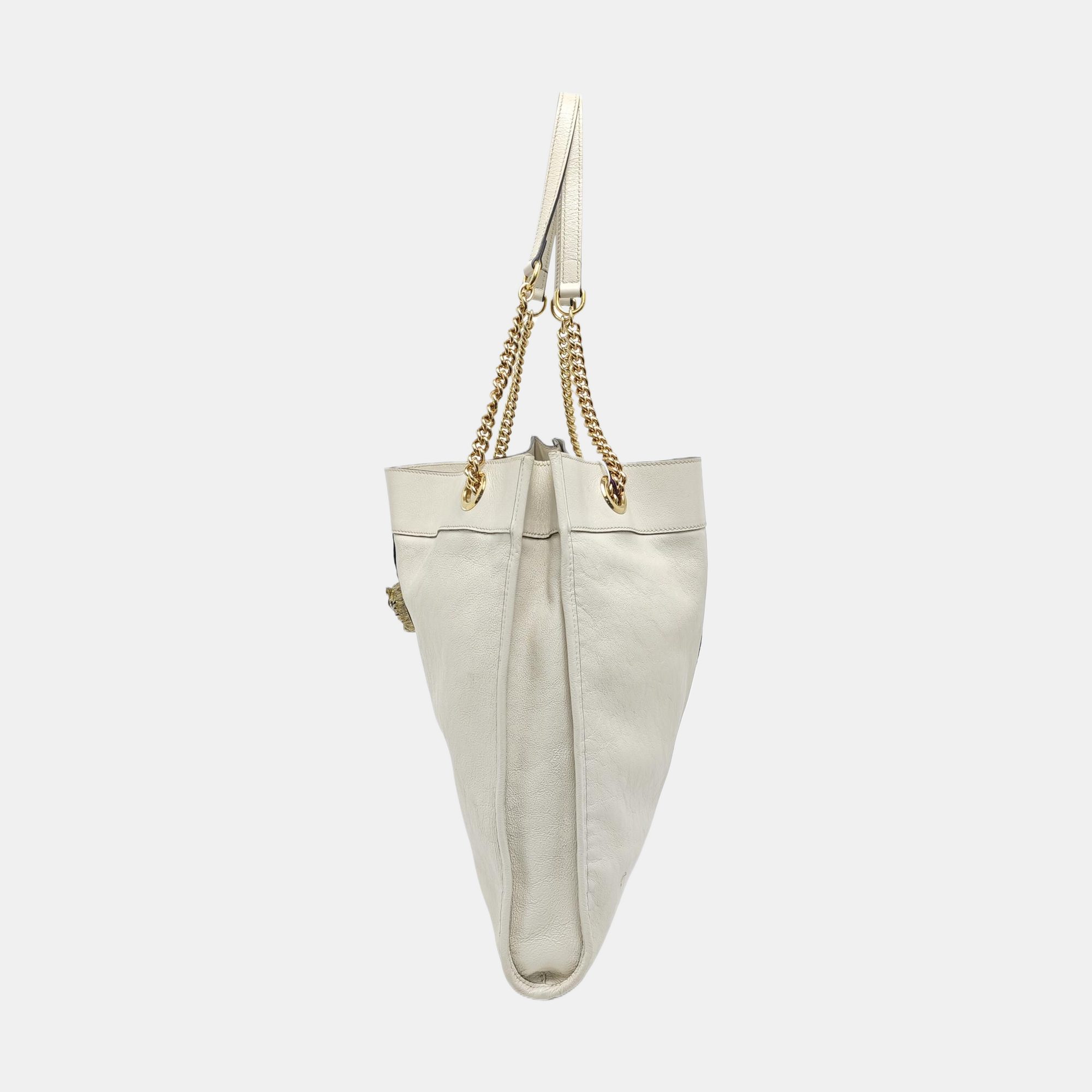 Authenticated pre-owned  Rajah Calfskin White - Shoulder Bag at Looply