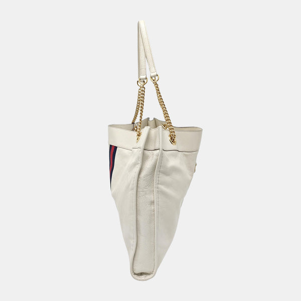 Authenticated pre-owned  Rajah Calfskin White - Shoulder Bag at Looply
