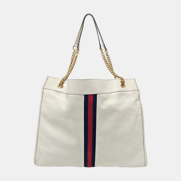 Authenticated pre-owned  Rajah Calfskin White - Shoulder Bag at Looply