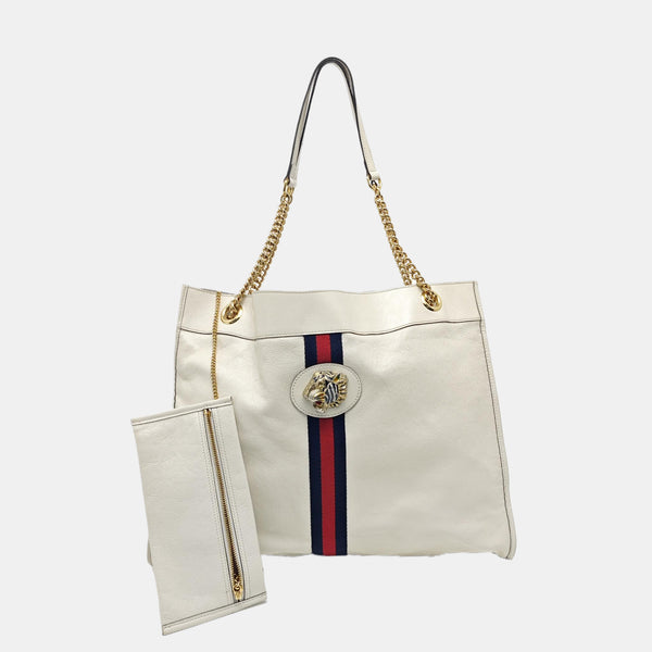 Authenticated pre-owned  Rajah Calfskin White - Shoulder Bag at Looply