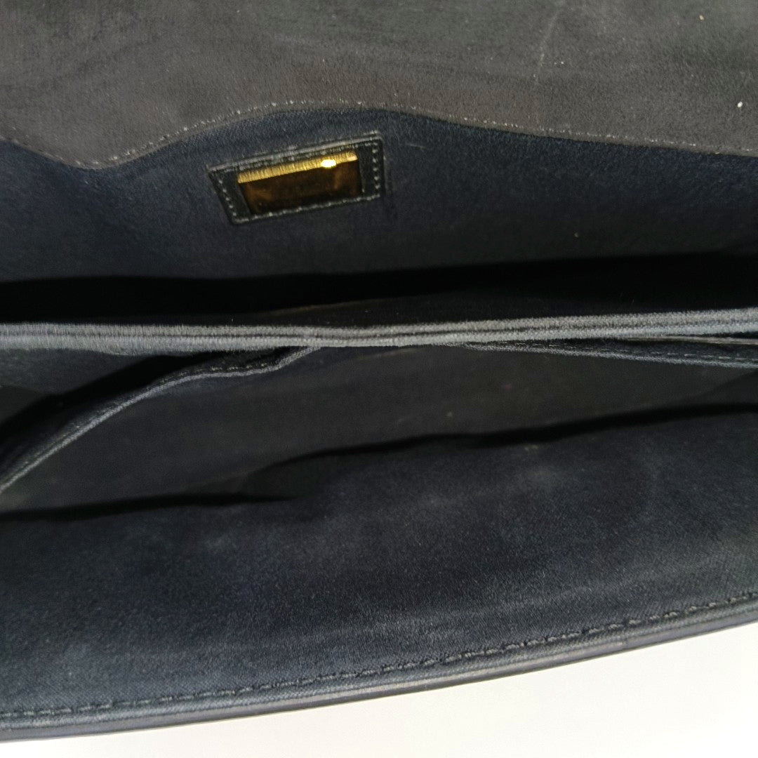 Calfskin Crossbody Bag Black