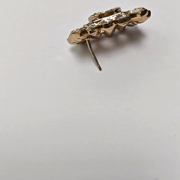 Authenticated pre-owned  CC Stud Gold-tone Metal Earring - Earrings at Looply