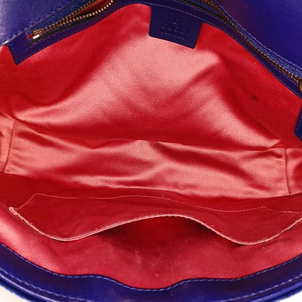 Authenticated pre-owned  GG Marmont Large Velvet Blue - Shoulder Bag at Looply