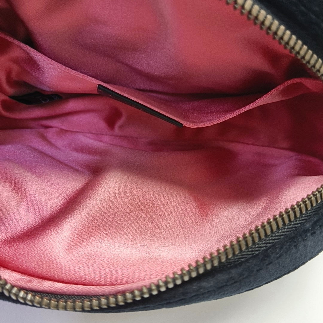 Authenticated pre-owned  GG Marmont Velvet Black - Belt Bag at Looply