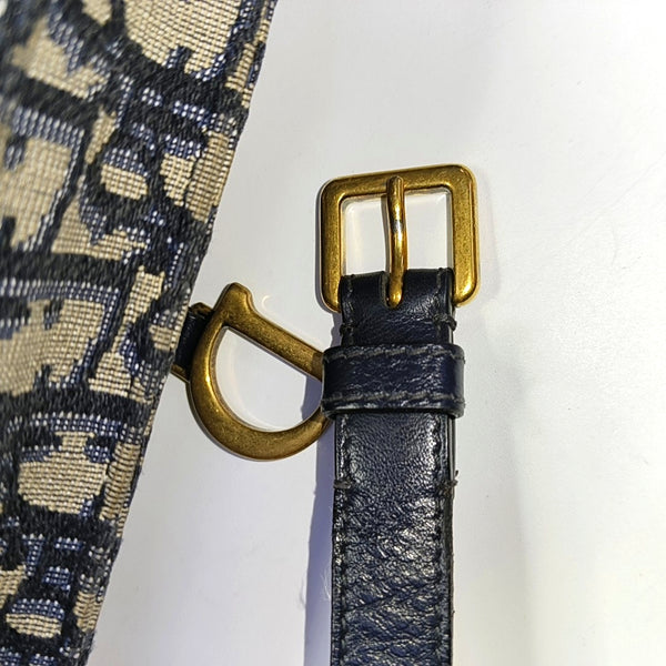 Authenticated pre-owned  Saddle Oblique Canvas Blue - Belt Bag at Looply