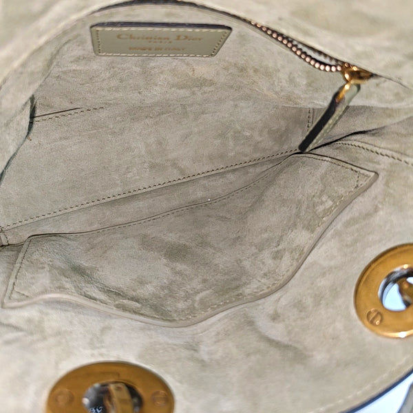 Authenticated pre-owned  Lady Dior Small Lambskin Green - Shoulder Bag at Looply