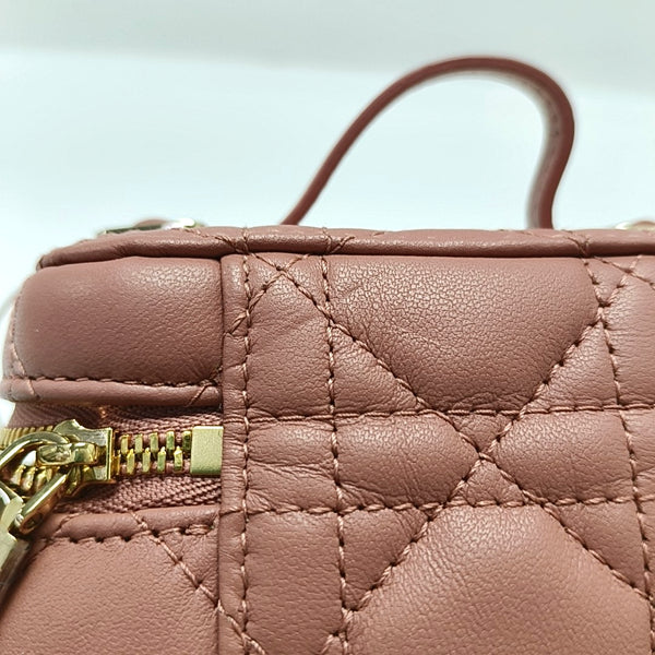 Authenticated pre-owned  Lady Dior Super Mini Lambskin Beige - Shoulder Bag at Looply