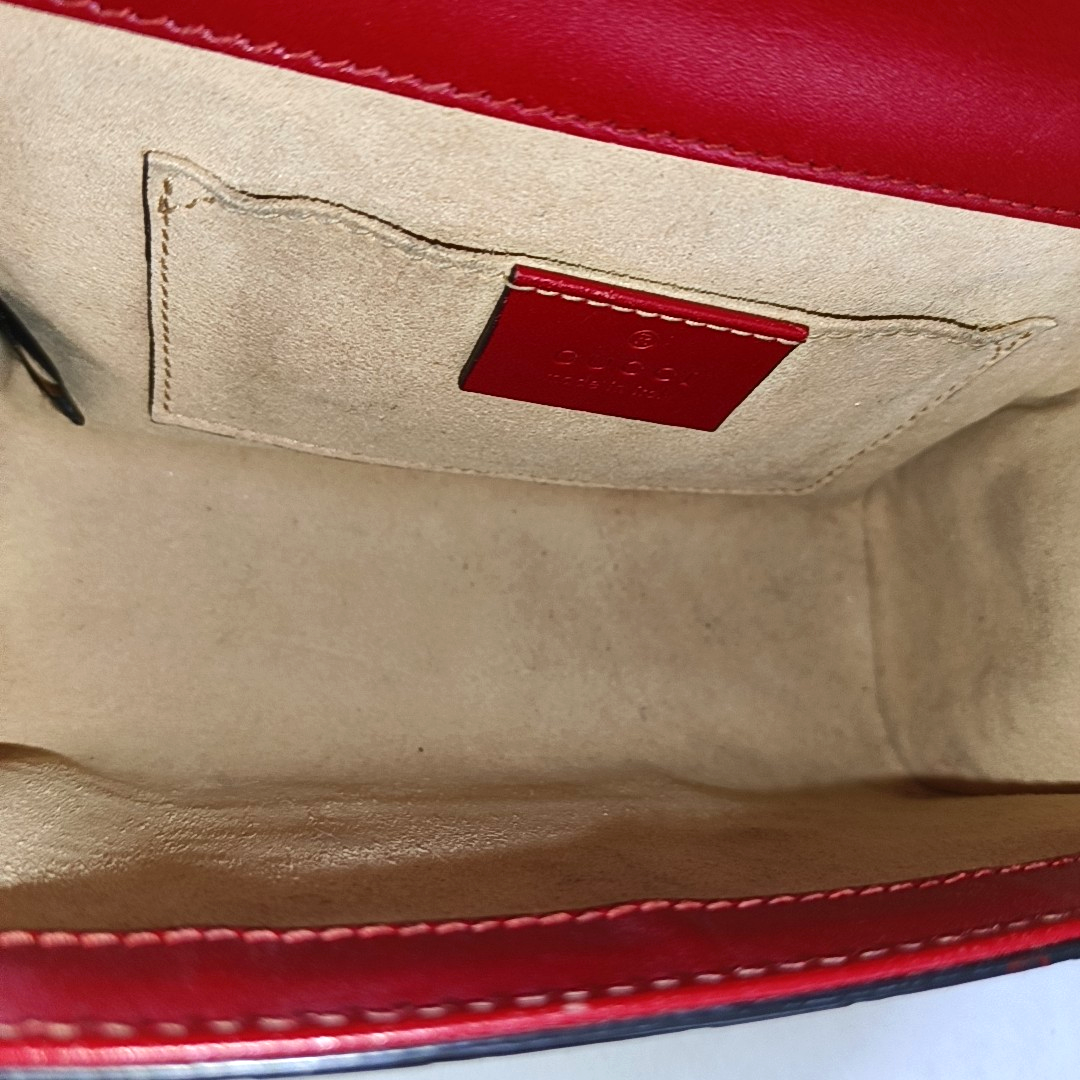 Authenticated pre-owned  Padlock Small Monogram Calfskin Red - Shoulder Bag at Looply