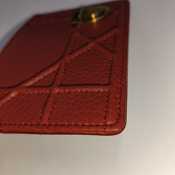 Authenticated pre-owned  Diorama Leather Red Card Holder - Card Holder at Looply