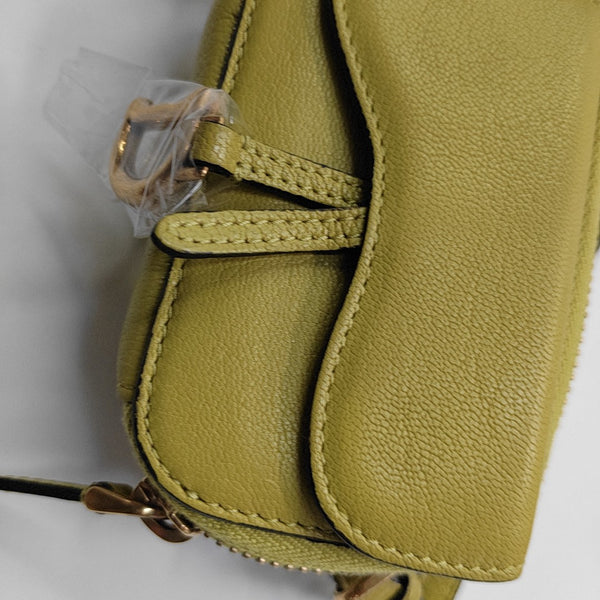 Authenticated pre-owned  Saddle Mini Lambskin Yellow - Shoulder Bag at Looply