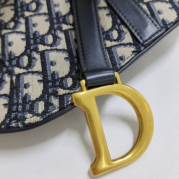 Authenticated pre-owned  Saddle Oblique Canvas Blue - Belt Bag at Looply