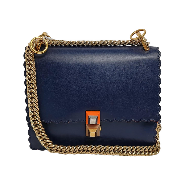 Authenticated pre-owned  Kan I Small Calfskin Blue - Crossbody Bag at Looply