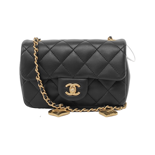 Authenticated pre-owned  Classic Flap Small Quilted Lambskin Black - Shoulder Bag at Looply