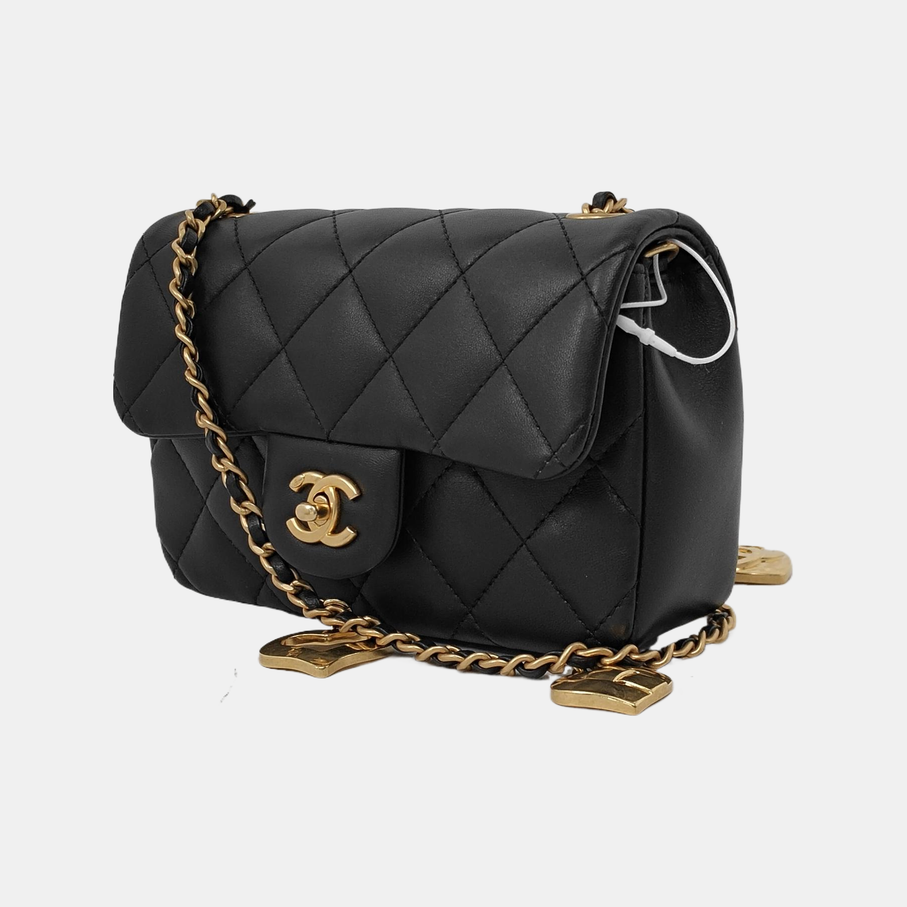 Authenticated pre-owned  Classic Flap Small Quilted Lambskin Black - Shoulder Bag at Looply