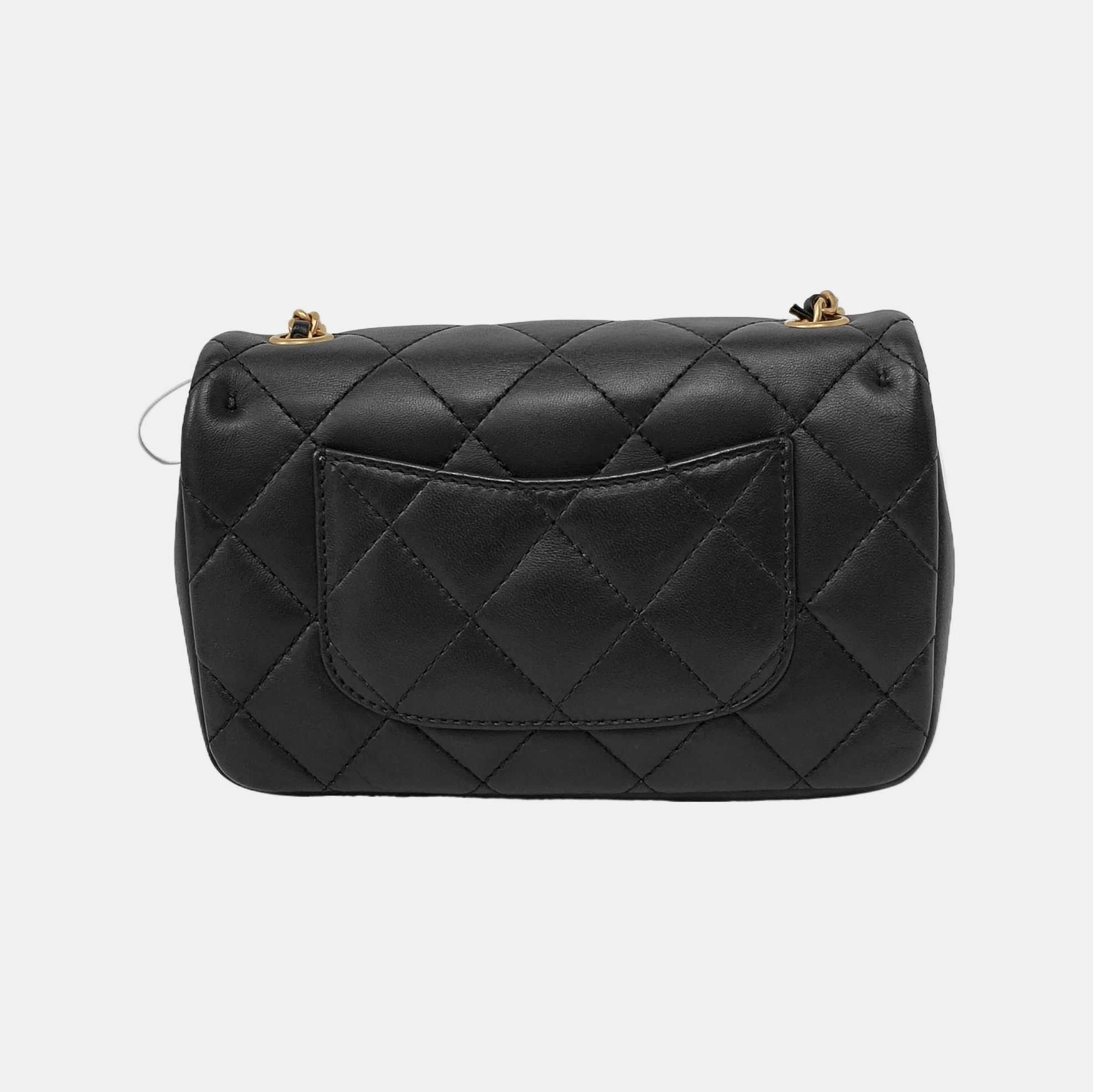 Authenticated pre-owned  Classic Flap Small Quilted Lambskin Black - Shoulder Bag at Looply