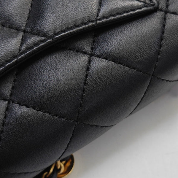 Authenticated pre-owned  Classic Flap Small Quilted Lambskin Black - Shoulder Bag at Looply