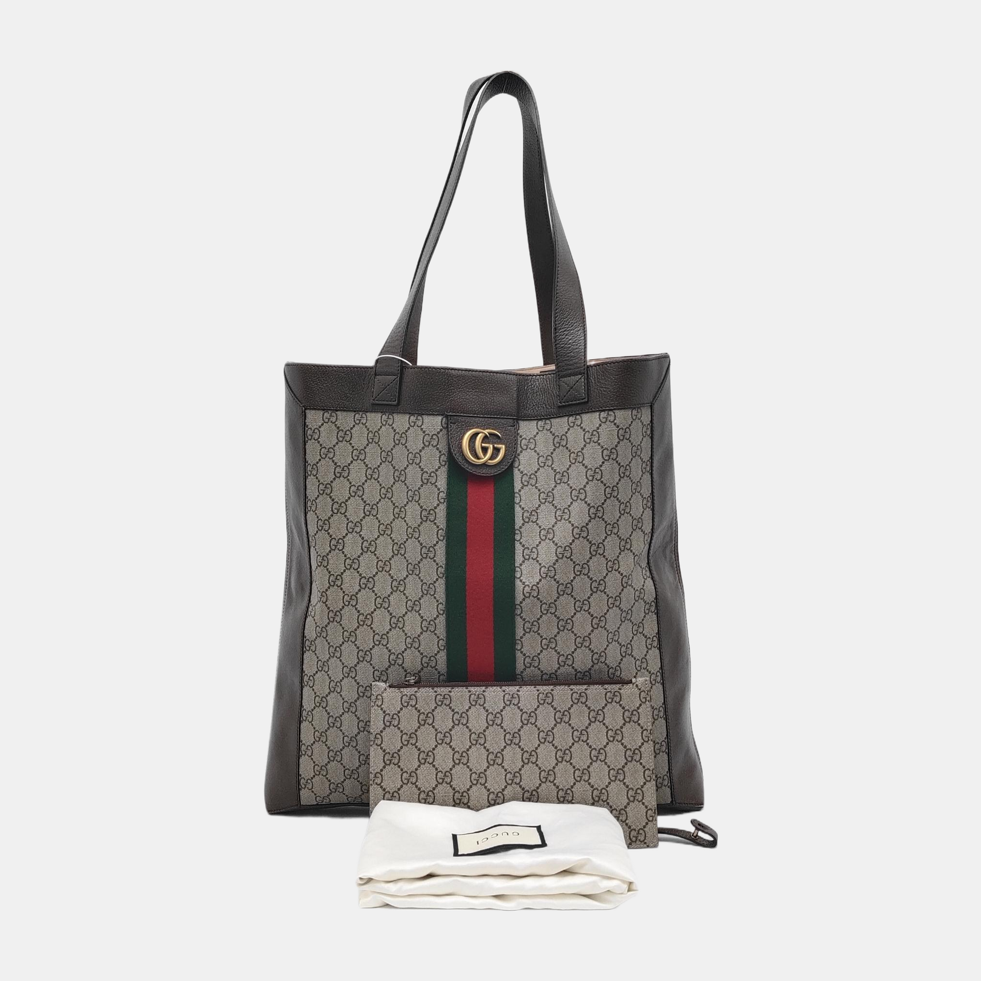 Authenticated pre-owned  Ophidia Large Monogram Coated Canvas Beige - Shoulder Bag at Looply