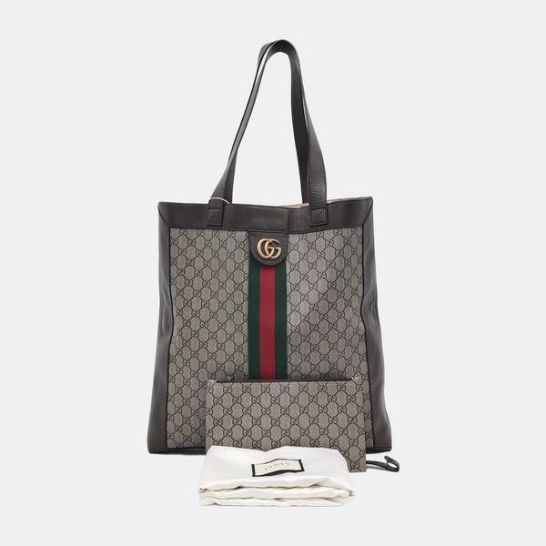 Authenticated pre-owned  Ophidia Large Monogram Coated Canvas Beige - Shoulder Bag at Looply