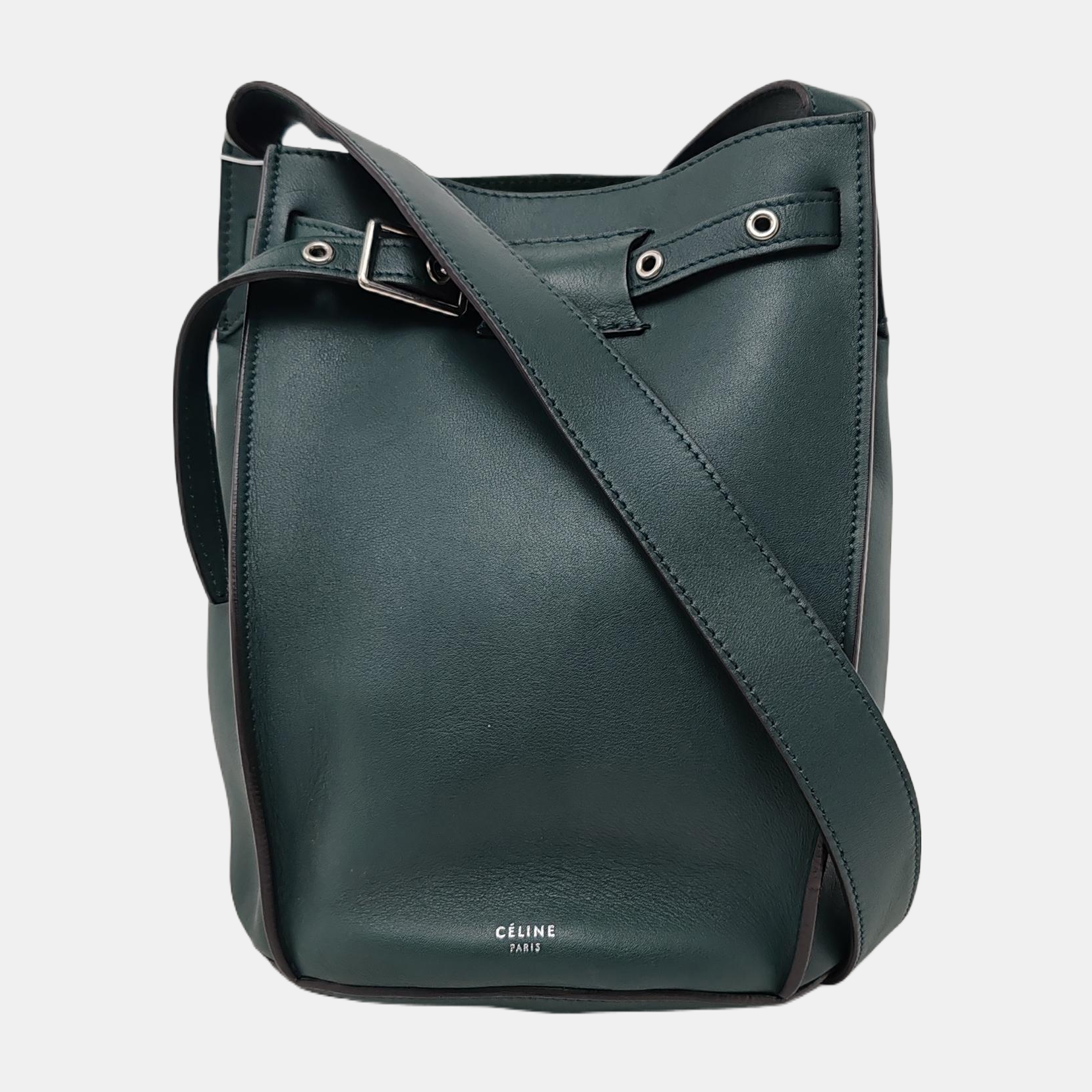 Authenticated pre-owned  Big Bag Calfskin Green - Shoulder Bag at Looply