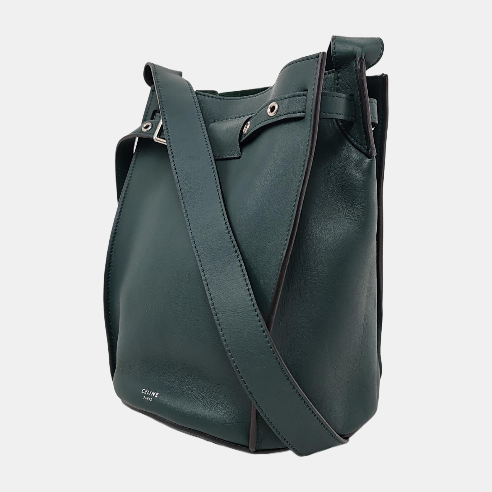Authenticated pre-owned  Big Bag Calfskin Green - Shoulder Bag at Looply