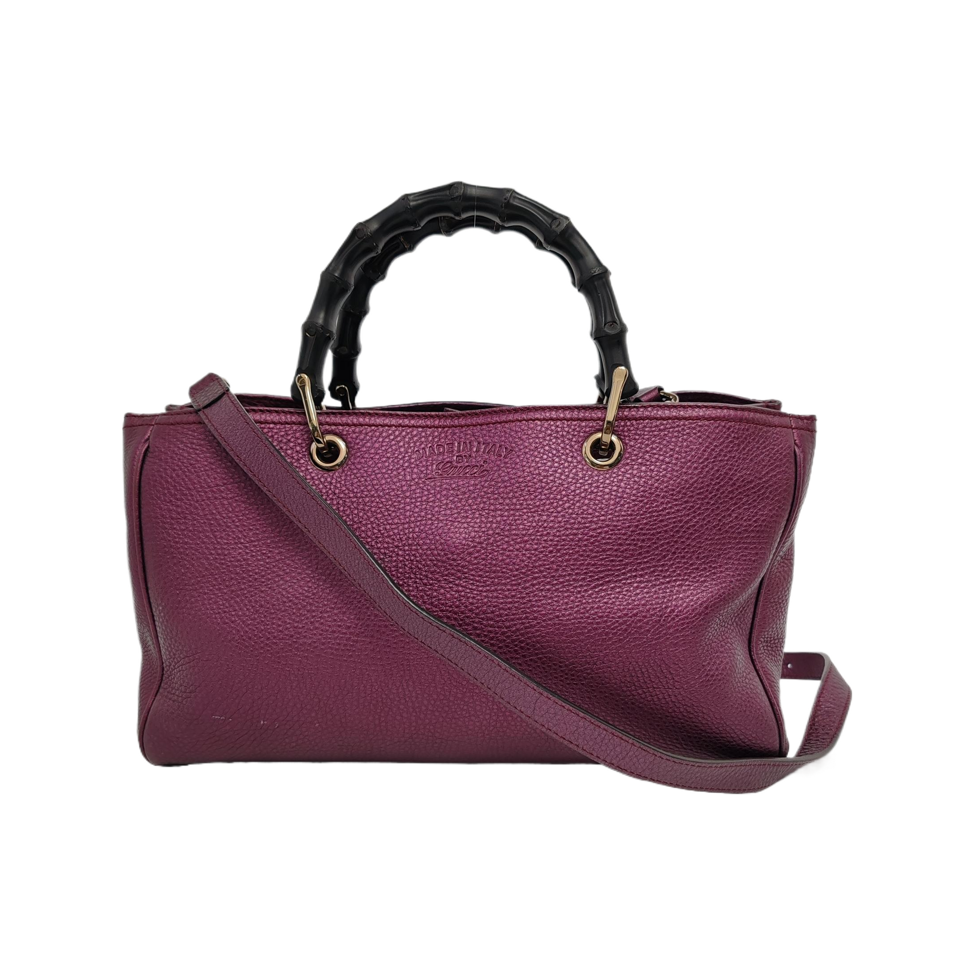 Authenticated pre-owned  Bamboo 1947 Calfskin Burgundy - Shoulder Bag at Looply