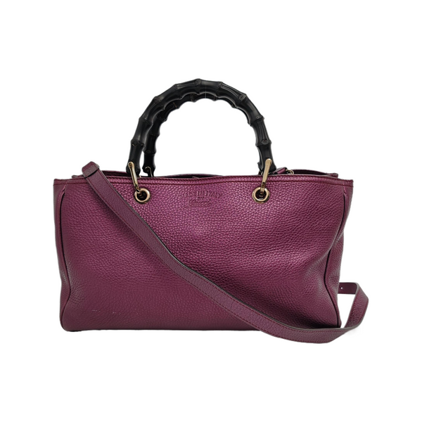 Authenticated pre-owned  Bamboo 1947 Calfskin Burgundy - Shoulder Bag at Looply