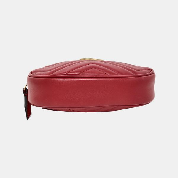 Authenticated pre-owned  GG Marmont Calfskin Red - Belt Bag at Looply
