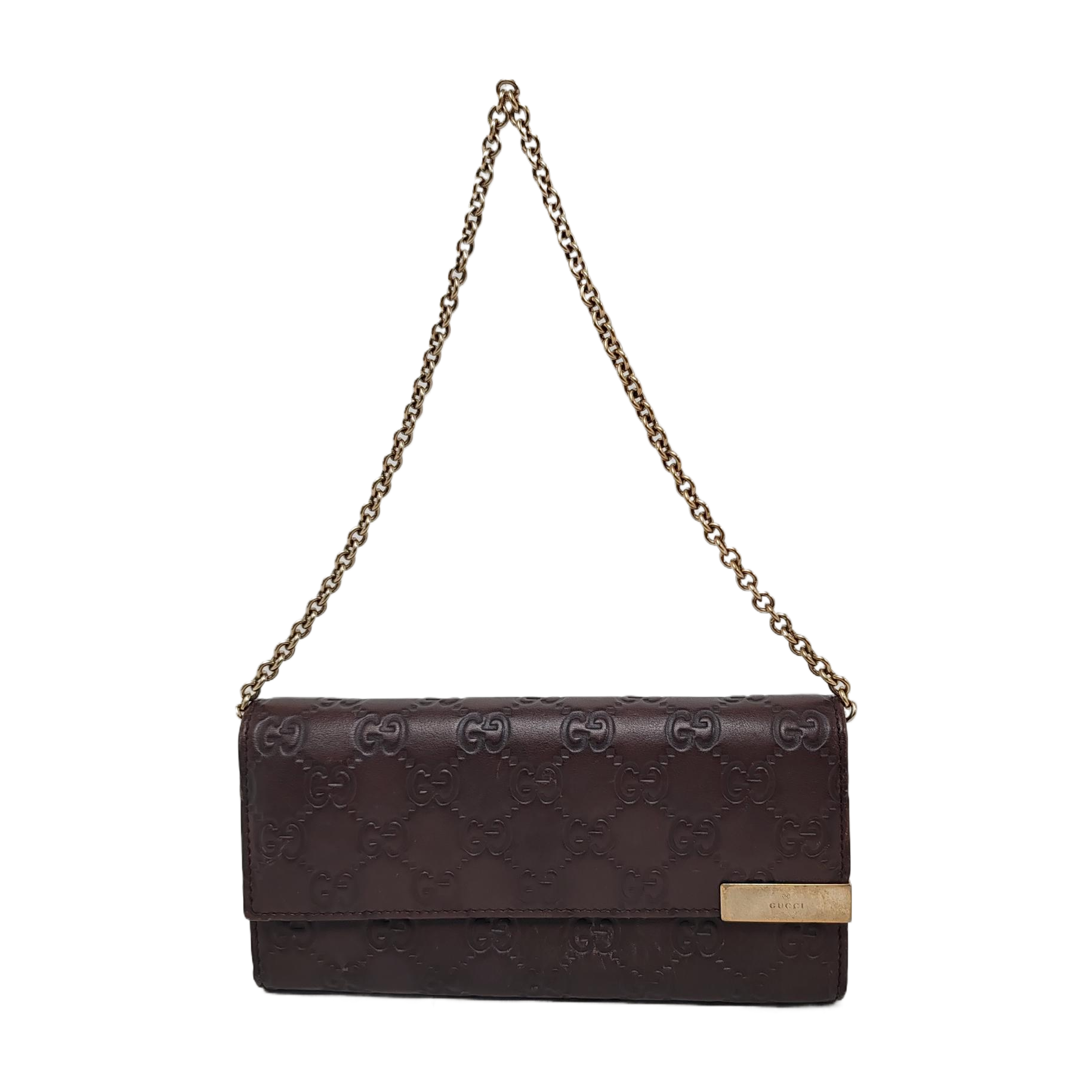 Authenticated pre-owned  Microguccissima Monogram Calfskin Brown - Top Handle Bag at Looply