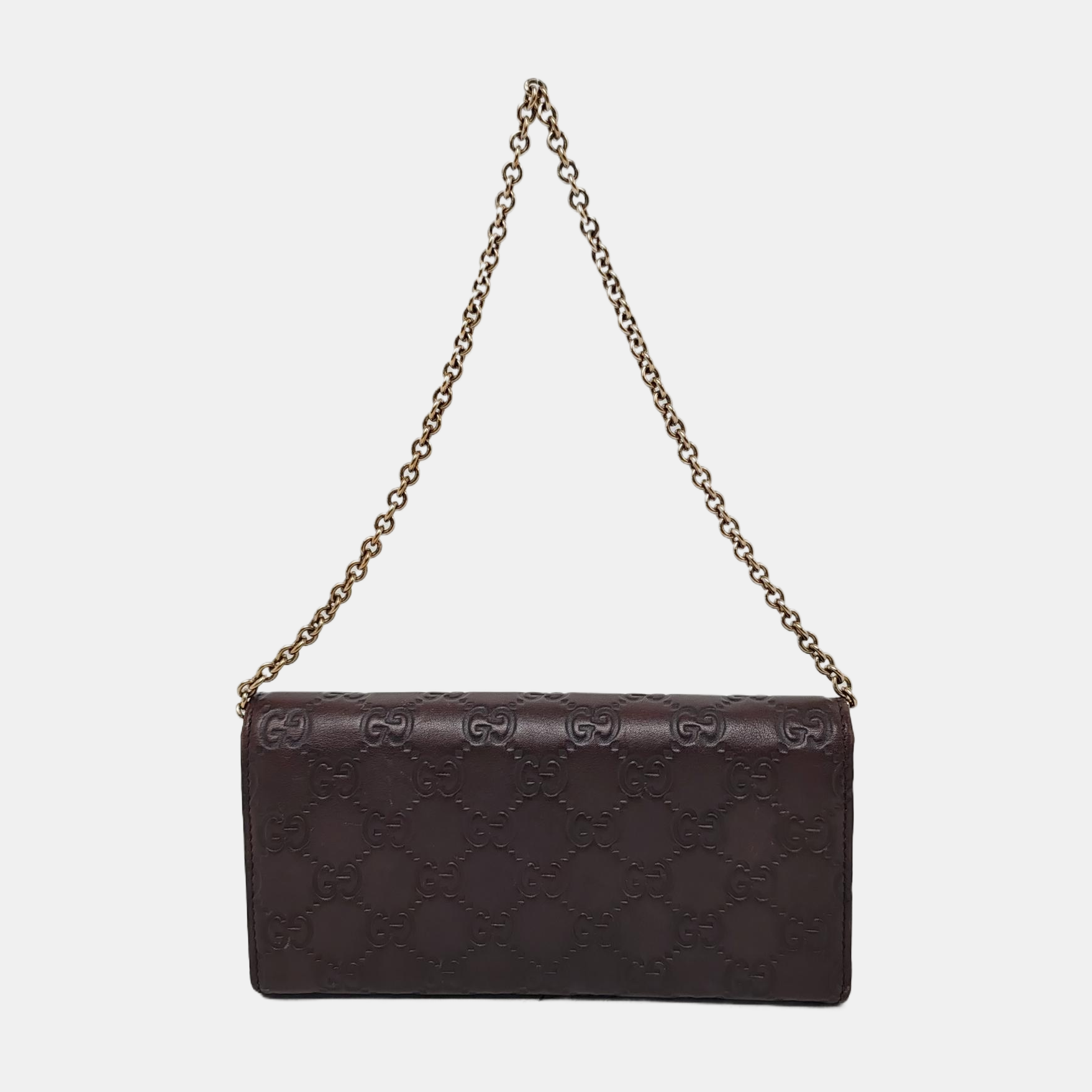 Authenticated pre-owned  Microguccissima Monogram Calfskin Brown - Top Handle Bag at Looply