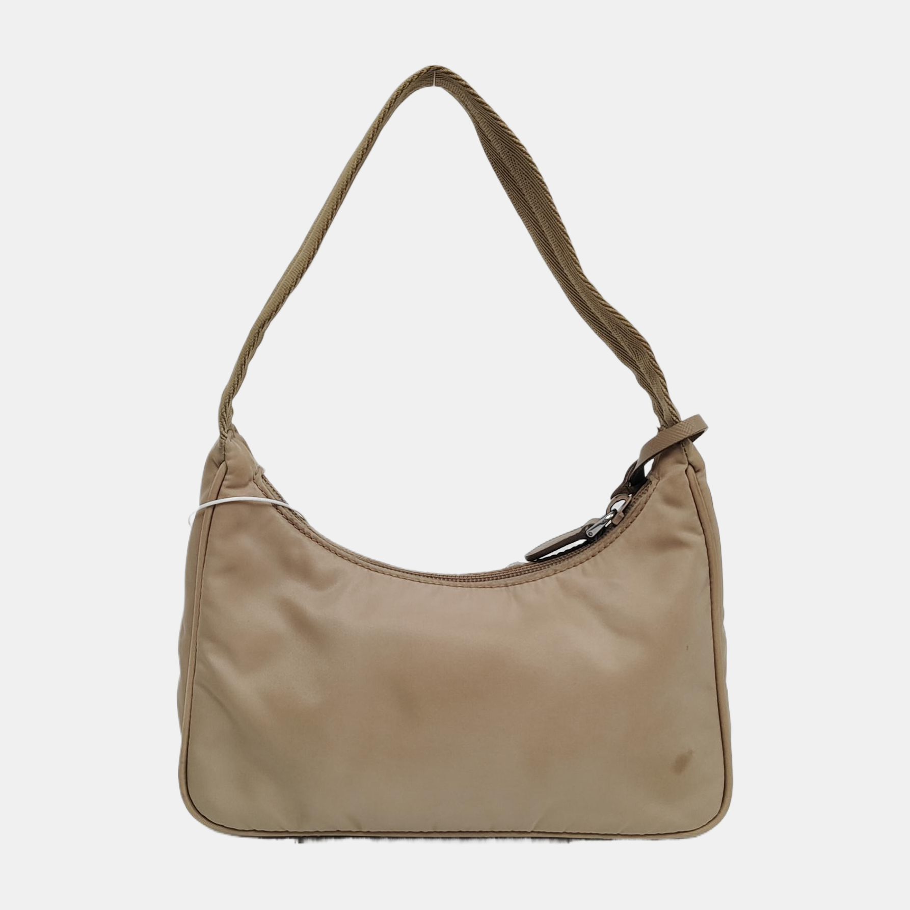 Authenticated pre-owned  Re-edition2000 Mini Nylon Beige - Top Handle Bag at Looply
