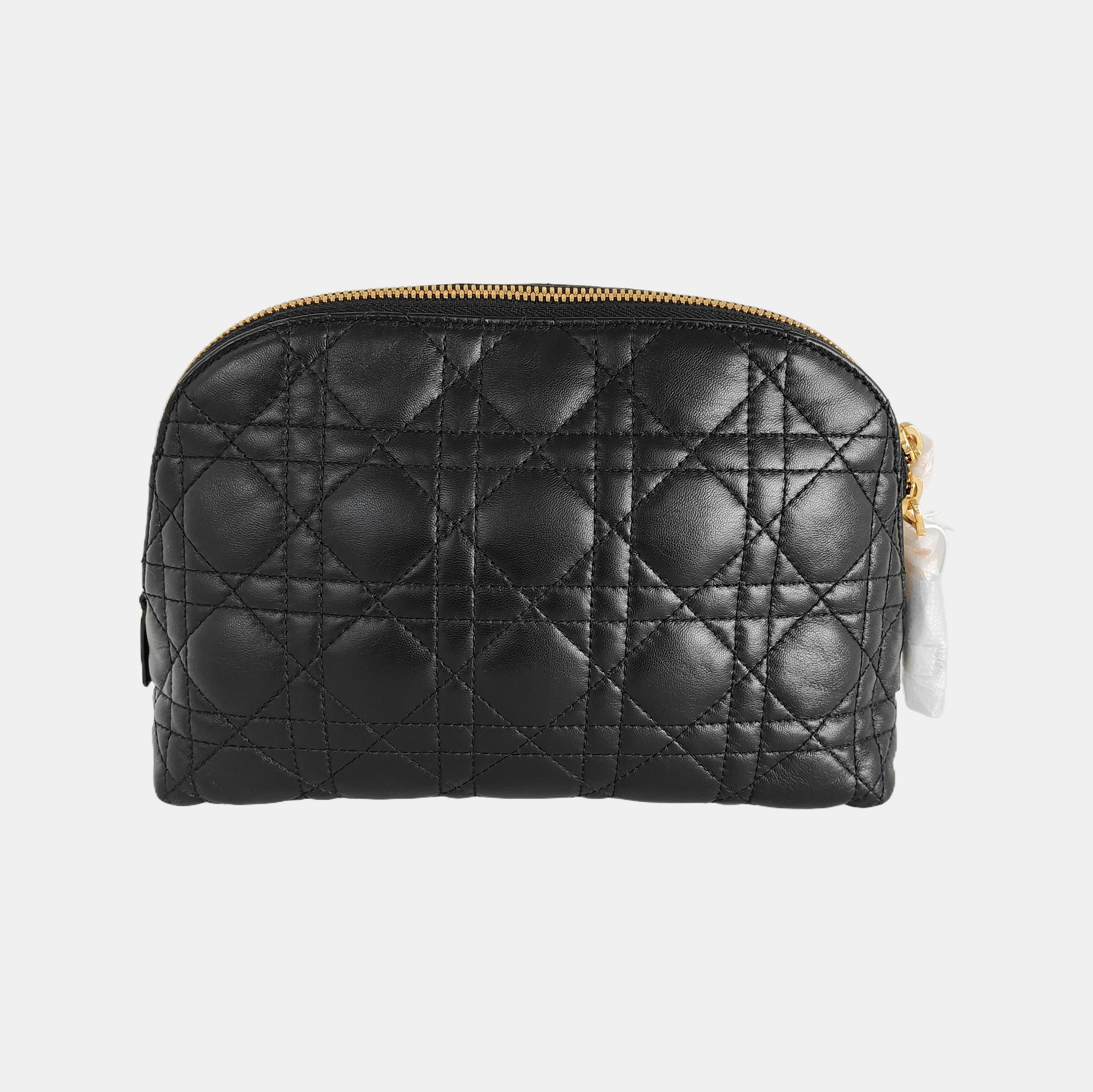 Authenticated pre-owned  Dior Caro Lambskin Black - Clutch at Looply