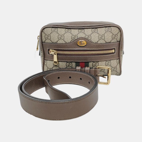 Authenticated pre-owned  Ophidia Small Monogram Coated Canvas Beige - Belt Bag at Looply