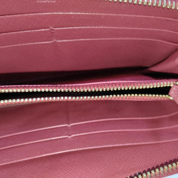 Zippy Wallet Saffiano Calfskin Red Wallet