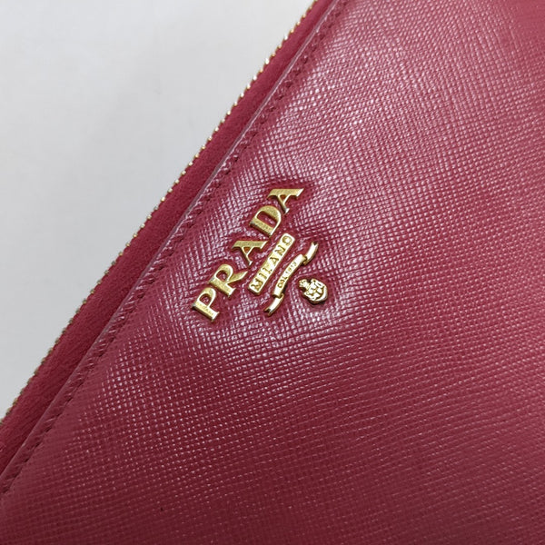 Zippy Wallet Saffiano Calfskin Red Wallet