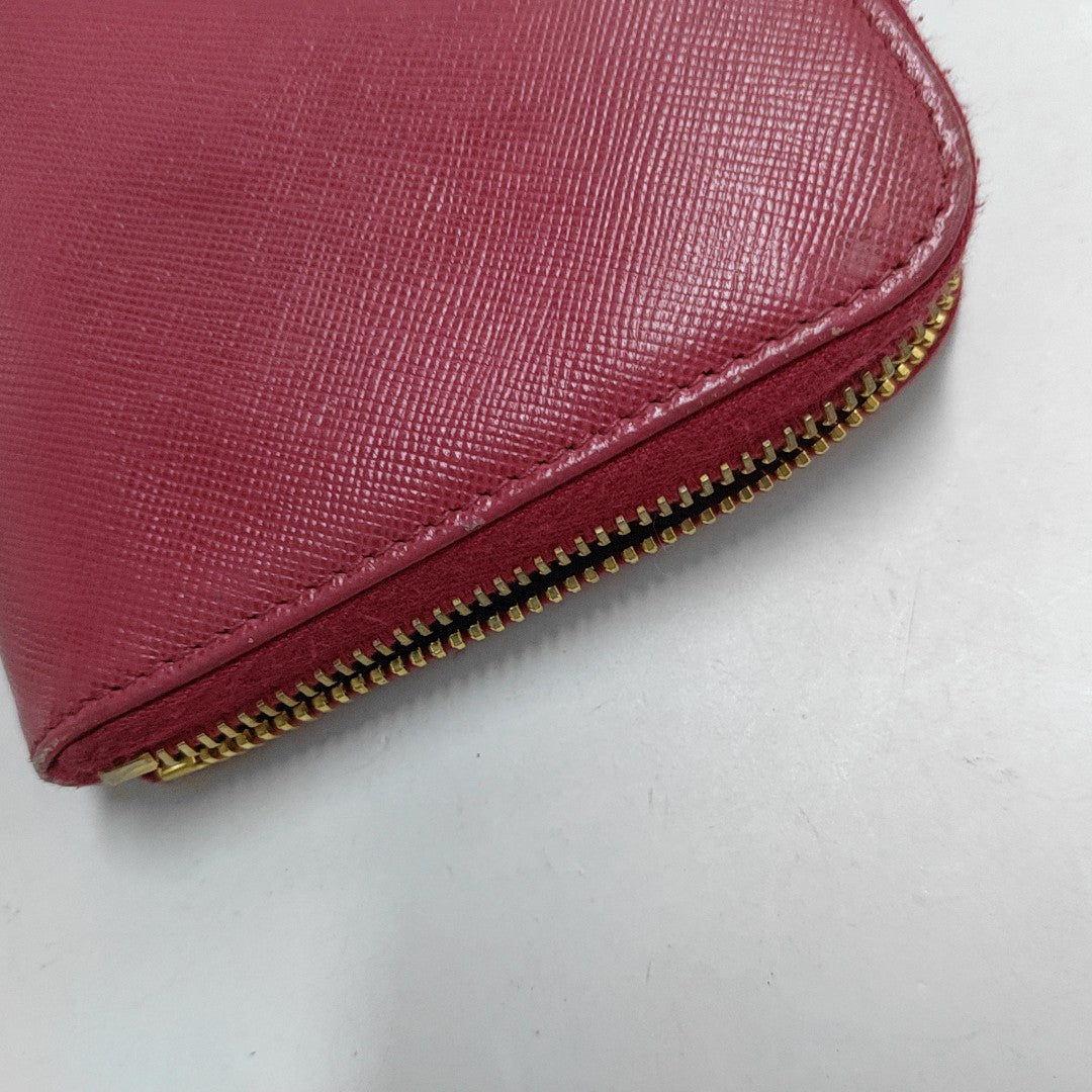 Zippy Wallet Saffiano Calfskin Red Wallet