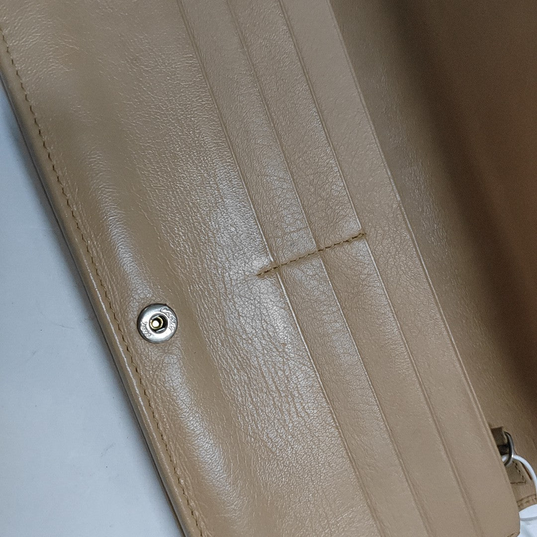 Leather Wallet Beige