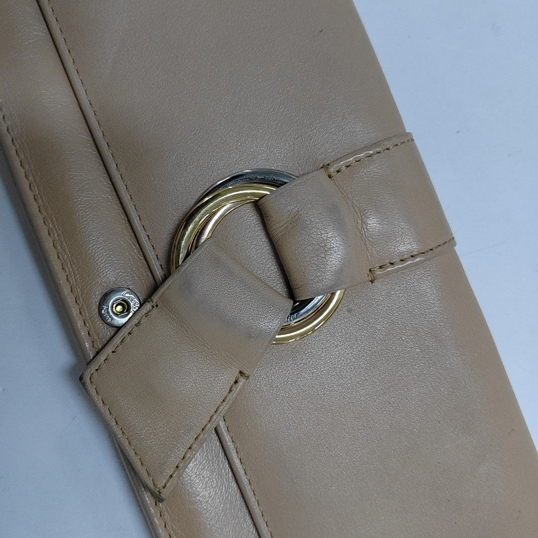 Leather Wallet Beige