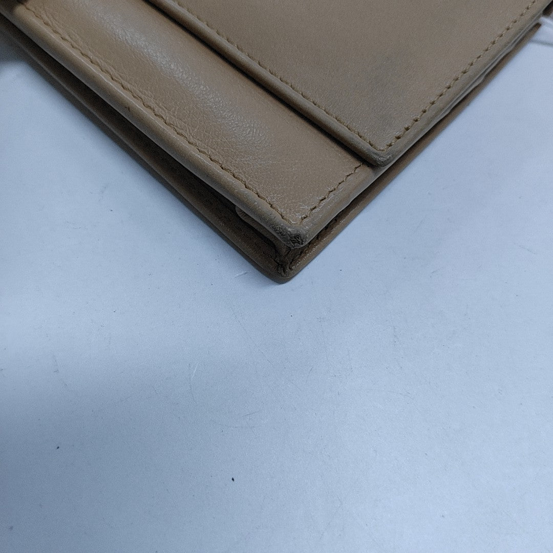 Leather Wallet Beige