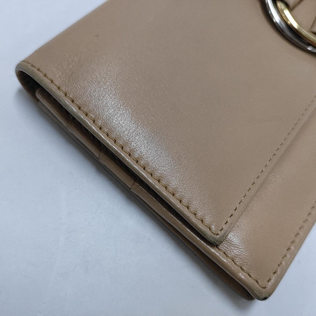 Leather Wallet Beige