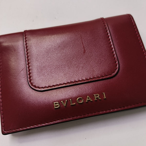 SERPENTI FOREVER Calfskin Red Card Holder