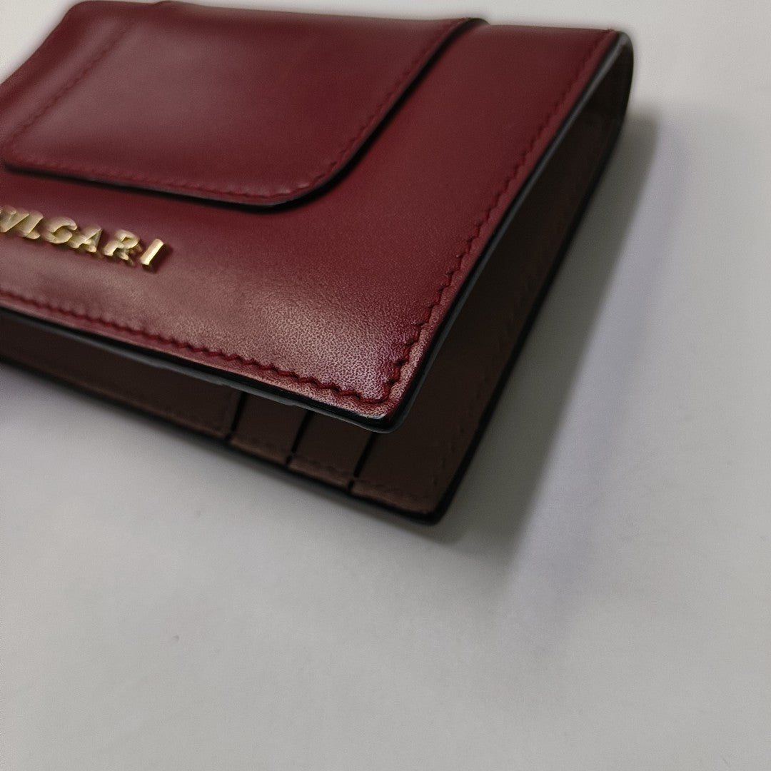 SERPENTI FOREVER Calfskin Red Card Holder