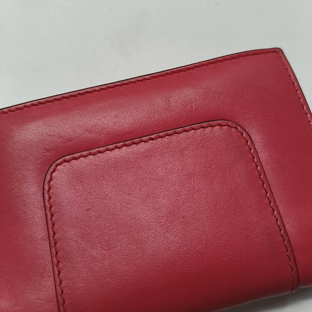 SERPENTI FOREVER Calfskin Red Card Holder