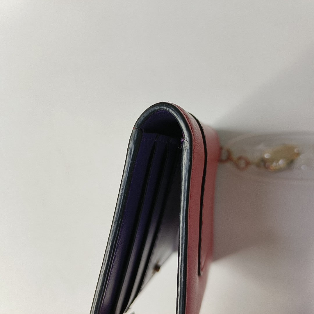 SERPENTI FOREVER Calfskin Red Card Holder