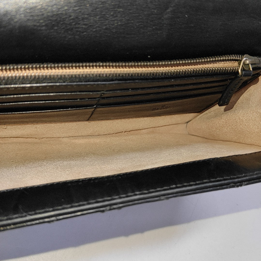 GG Marmont Mini Chevron Calfskin Black