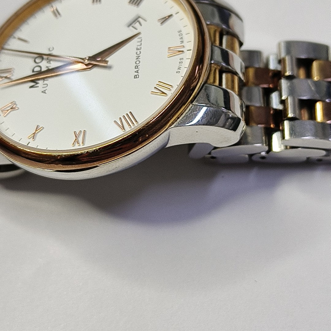 Baroncelli 38mm White Automatic Watch
