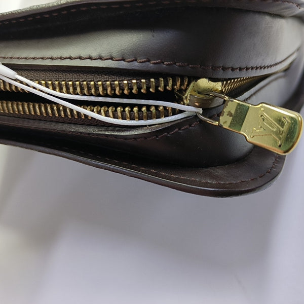 SAINT LOUIS Damier Ebene Coated Canvas Brown