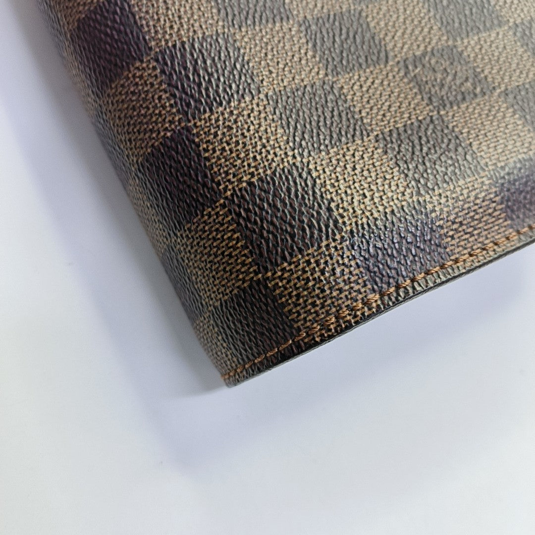 SAINT LOUIS Damier Ebene Coated Canvas Brown