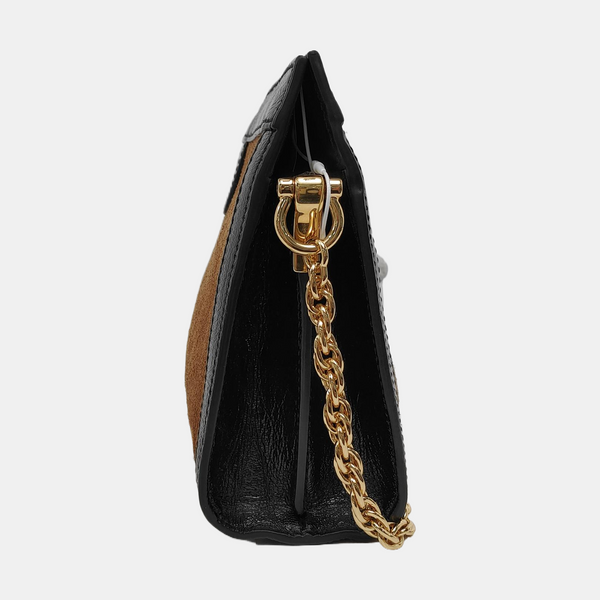 Authenticated pre-owned  Ophidia Small Suede Brown - Shoulder Bag at Looply